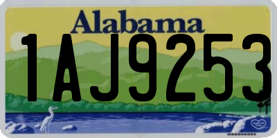 AL license plate 1AJ9253