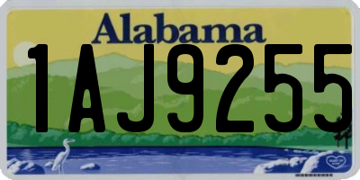 AL license plate 1AJ9255