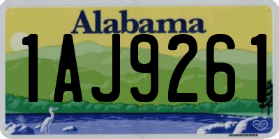 AL license plate 1AJ9261