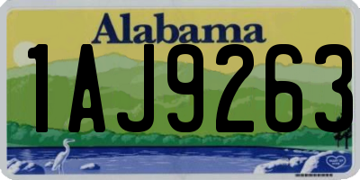 AL license plate 1AJ9263