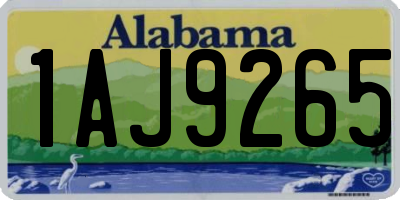 AL license plate 1AJ9265