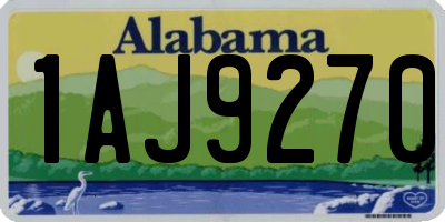 AL license plate 1AJ9270