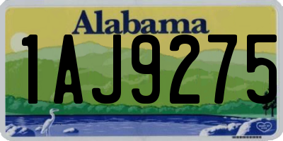 AL license plate 1AJ9275