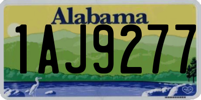AL license plate 1AJ9277