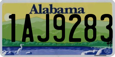 AL license plate 1AJ9283