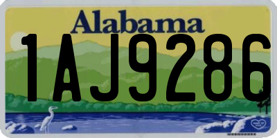 AL license plate 1AJ9286