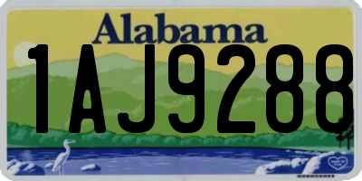 AL license plate 1AJ9288