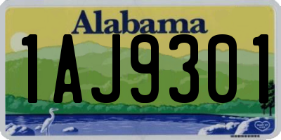 AL license plate 1AJ9301