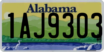 AL license plate 1AJ9303
