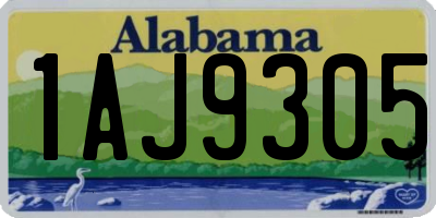AL license plate 1AJ9305