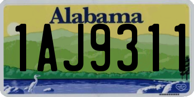 AL license plate 1AJ9311