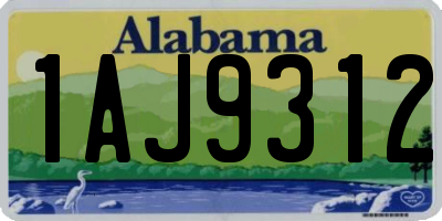AL license plate 1AJ9312