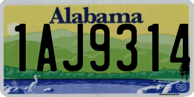 AL license plate 1AJ9314
