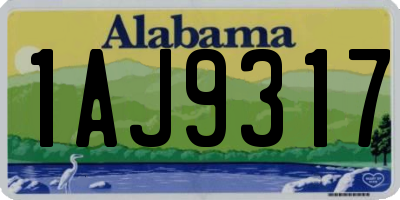 AL license plate 1AJ9317