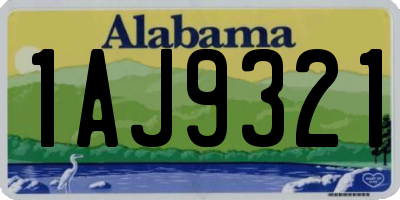 AL license plate 1AJ9321