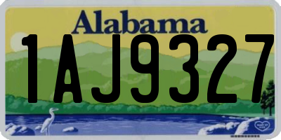 AL license plate 1AJ9327