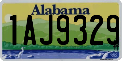 AL license plate 1AJ9329