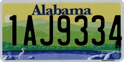 AL license plate 1AJ9334