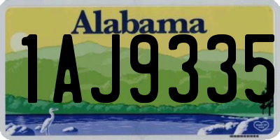AL license plate 1AJ9335