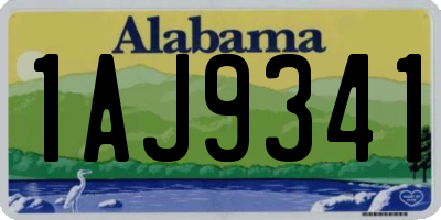 AL license plate 1AJ9341
