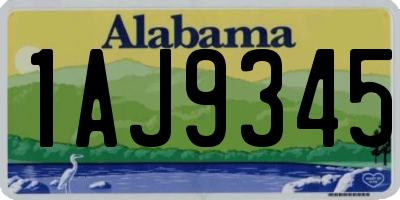 AL license plate 1AJ9345