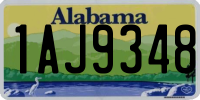 AL license plate 1AJ9348