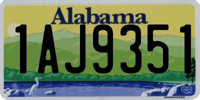 AL license plate 1AJ9351