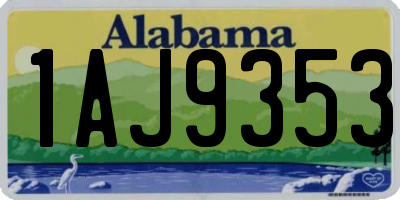 AL license plate 1AJ9353