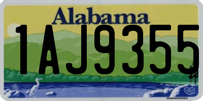 AL license plate 1AJ9355
