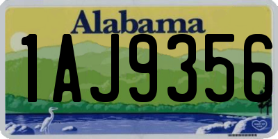 AL license plate 1AJ9356