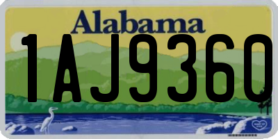 AL license plate 1AJ9360