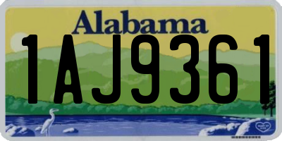 AL license plate 1AJ9361