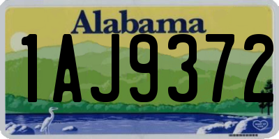 AL license plate 1AJ9372