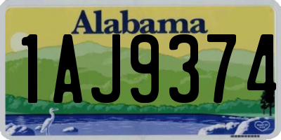 AL license plate 1AJ9374