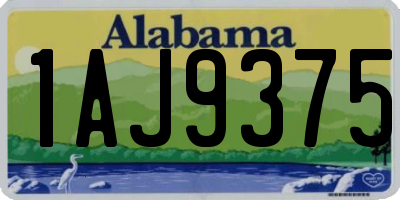 AL license plate 1AJ9375