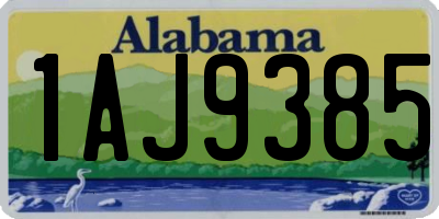 AL license plate 1AJ9385