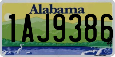 AL license plate 1AJ9386