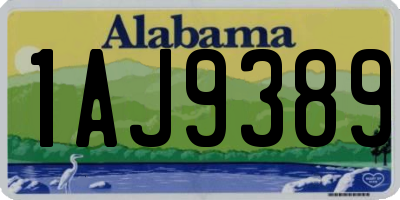 AL license plate 1AJ9389