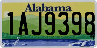 AL license plate 1AJ9398
