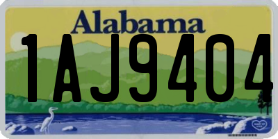 AL license plate 1AJ9404