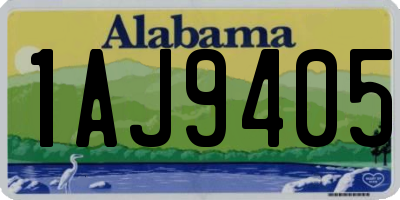 AL license plate 1AJ9405