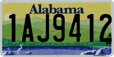 AL license plate 1AJ9412