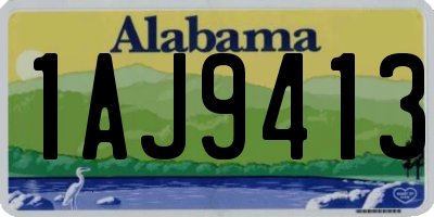 AL license plate 1AJ9413