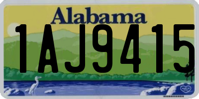 AL license plate 1AJ9415
