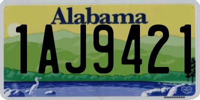 AL license plate 1AJ9421
