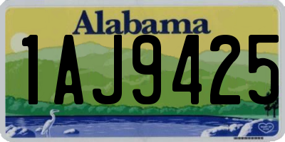 AL license plate 1AJ9425