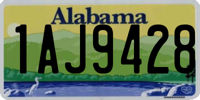 AL license plate 1AJ9428