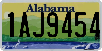 AL license plate 1AJ9454