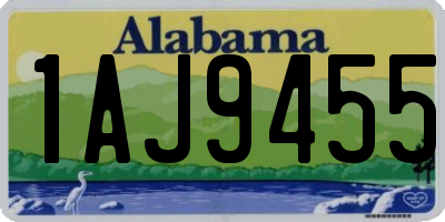 AL license plate 1AJ9455