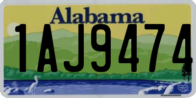 AL license plate 1AJ9474